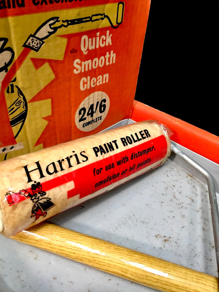 Antique Advertising - Vintage Unused Harris Paint Roller Set / Complete c1960