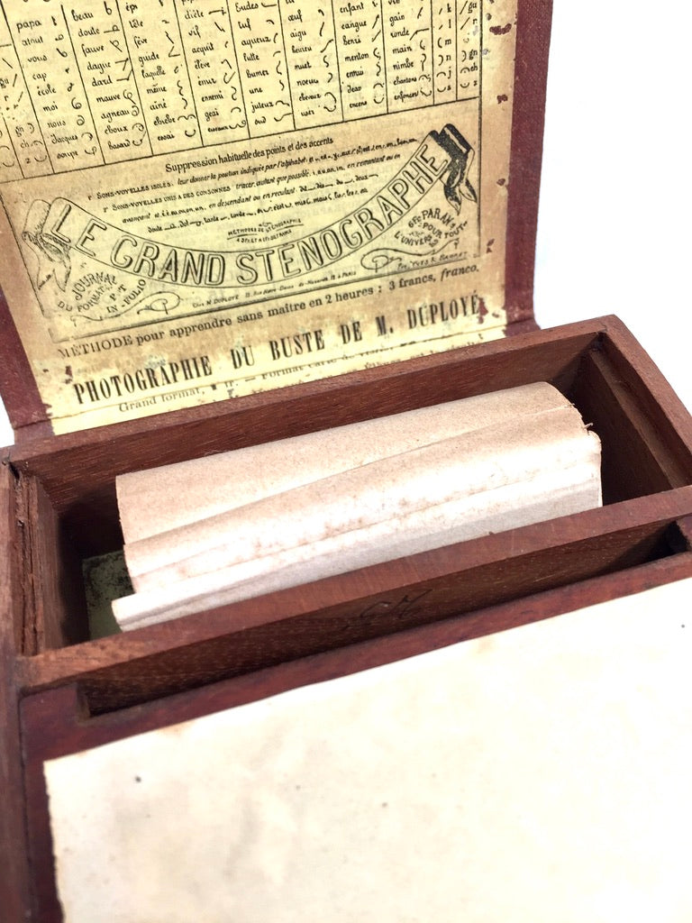 Antique 19th Century French Stenographie Duploye Travel Stationery Writing Kit