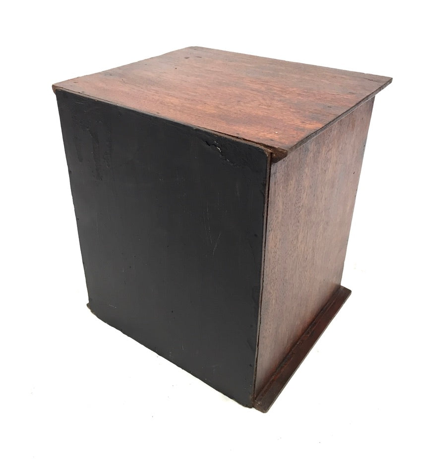 Antique Tabletop Wooden Chest of Drawers / Filing Storage Box Cabinet c.1950