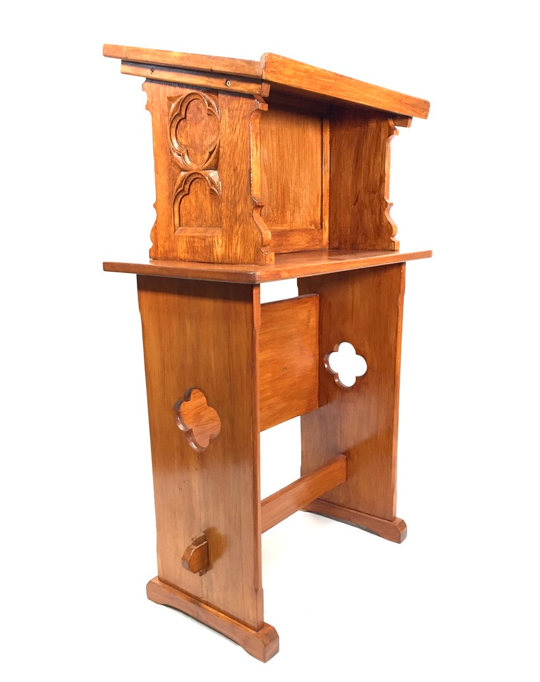 Antique Wooden Large Floor Standing Lectures Lectern / Book Stand / Church