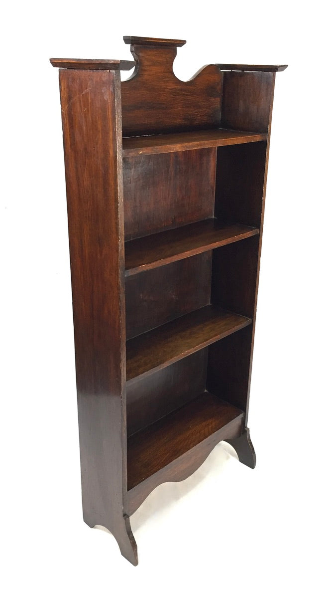 Antique Wooden Bookcase / Book Shelf Display Rack Freestanding c.1930 / Vintage