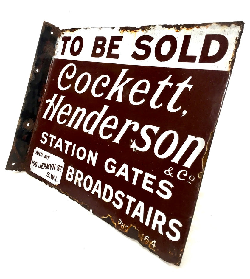 Antique Advertising - Early 20th Century Enamel Sign for a London Estate Agents