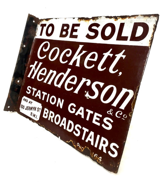 Antique Advertising - Early 20th Century Enamel Sign for a London Estate Agents
