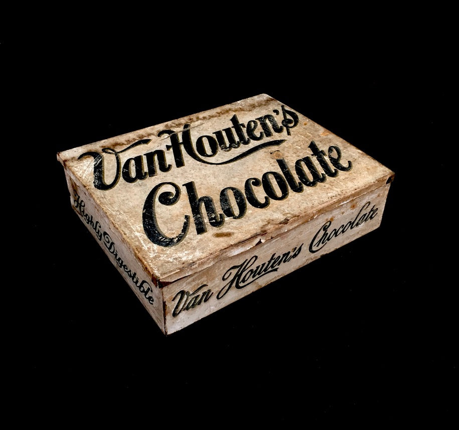 Antique Advertising - Van Houten's Chocolate Confectionery Shop Display Box Tin