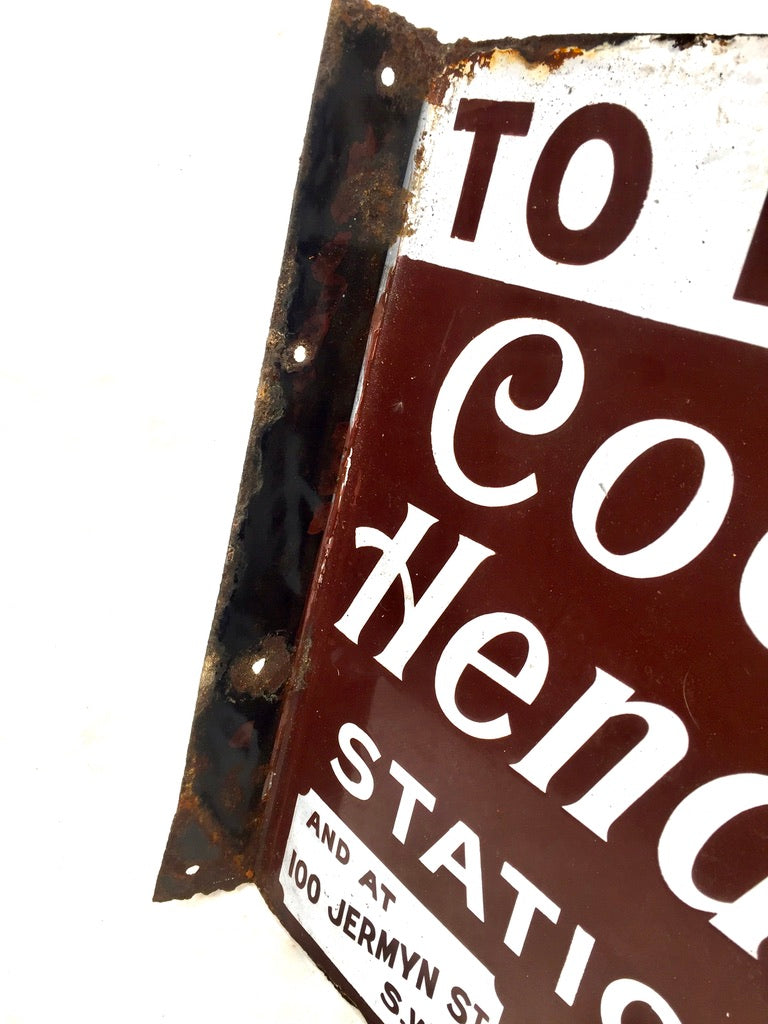 Antique Advertising - Early 20th Century Enamel Sign for a London Estate Agents