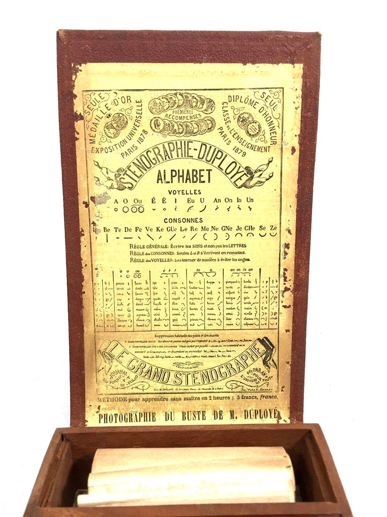 Antique 19th Century French Stenographie Duploye Travel Stationery Writing Kit