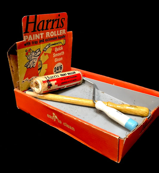 Antique Advertising - Vintage Unused Harris Paint Roller Set / Complete c1960