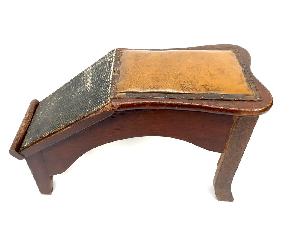 Antique Early 20th Century Wooden Shoe Shop Fitting Stool / Shine Seat c.1920