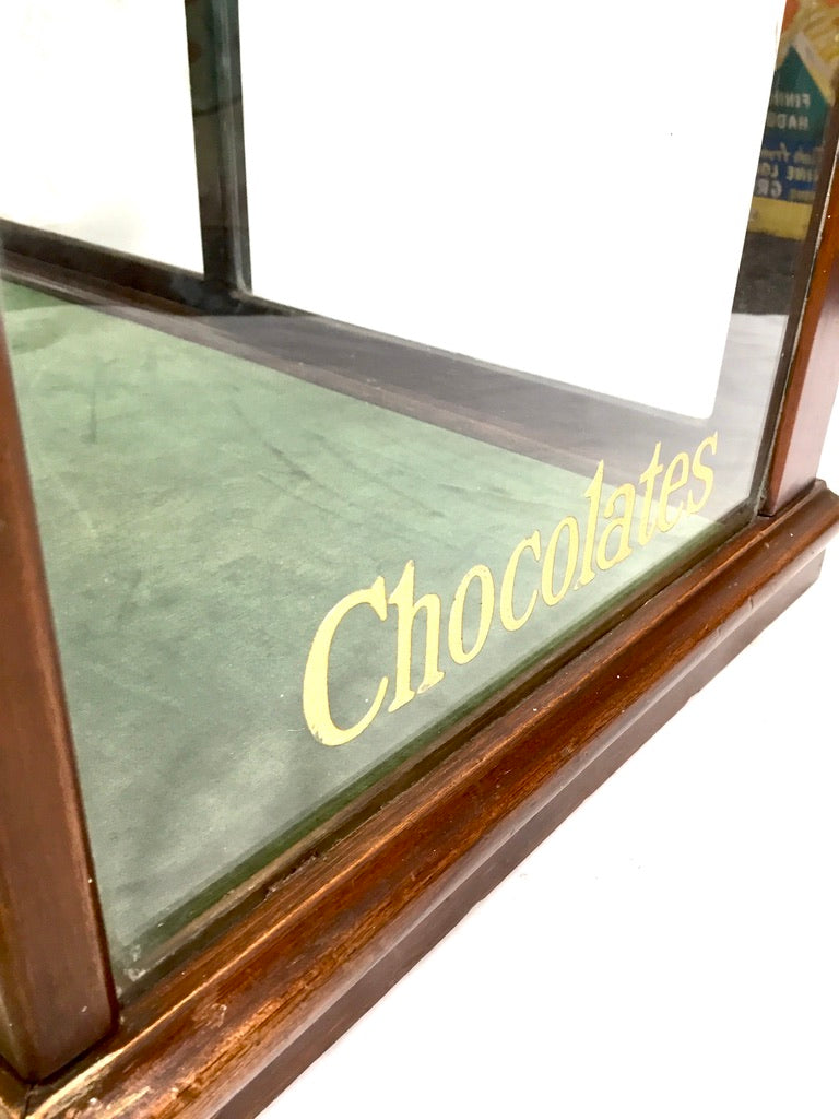 Antique Edwardian Cadbury’s Glass Chocolate Shop Counter Sweet Display Cabinet