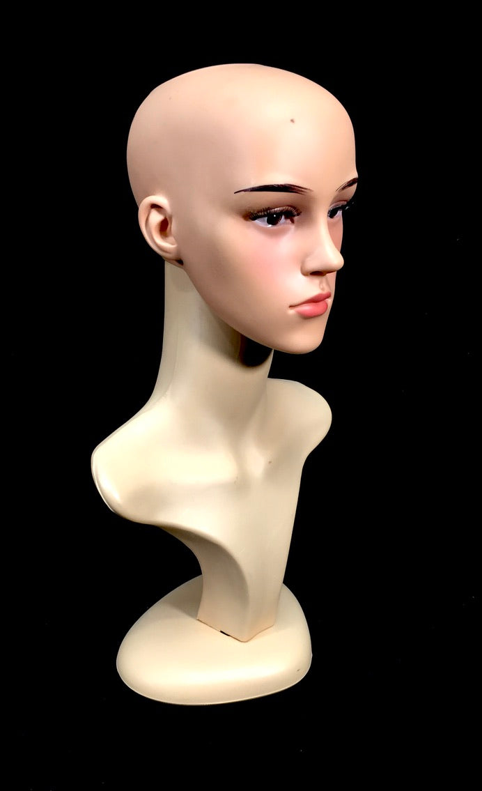 Vintage Advertising - Countertop 1970s Adjustable Mannequin Head / Shop Display