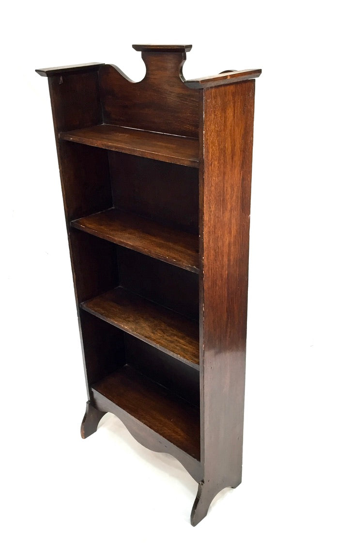 Antique Wooden Bookcase / Book Shelf Display Rack Freestanding c.1930 / Vintage