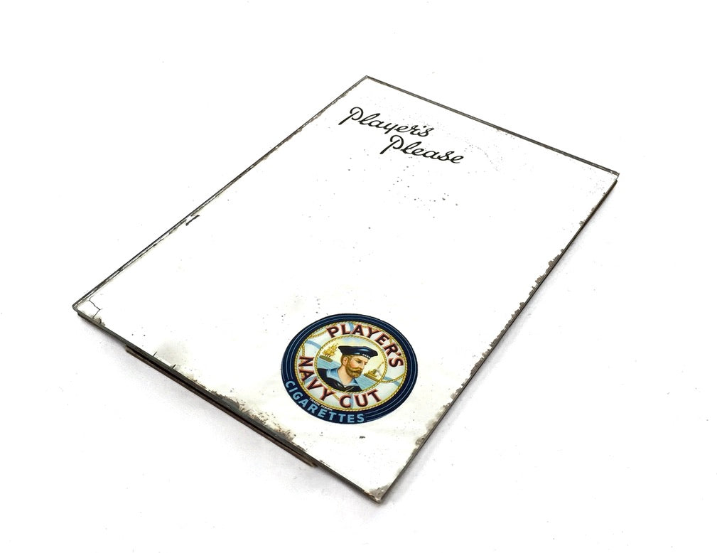Antique Advertising - Player's Please Navy Cut Cigarettes Mirror / Sign Tabletop