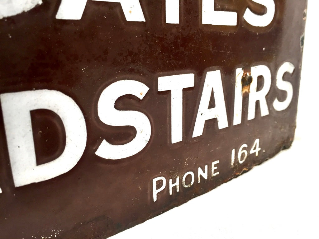 Antique Advertising - Early 20th Century Enamel Sign for a London Estate Agents