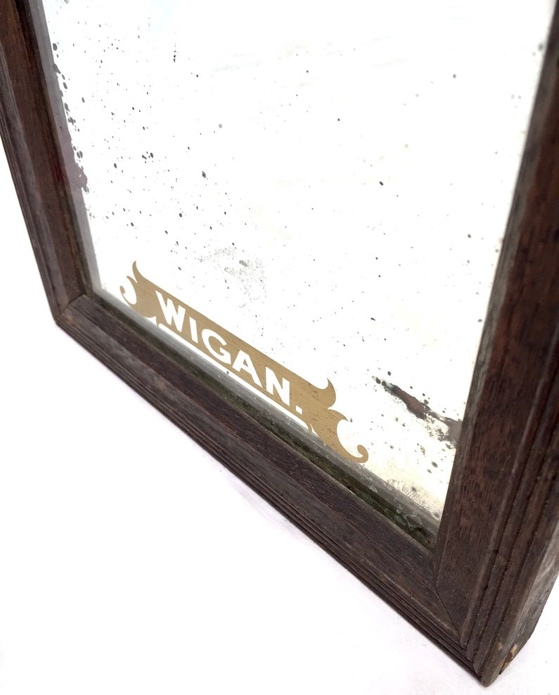 Antique Advertising - Mirror for Pendlebury & Co. Furnishers Wigan / Sign c.1900