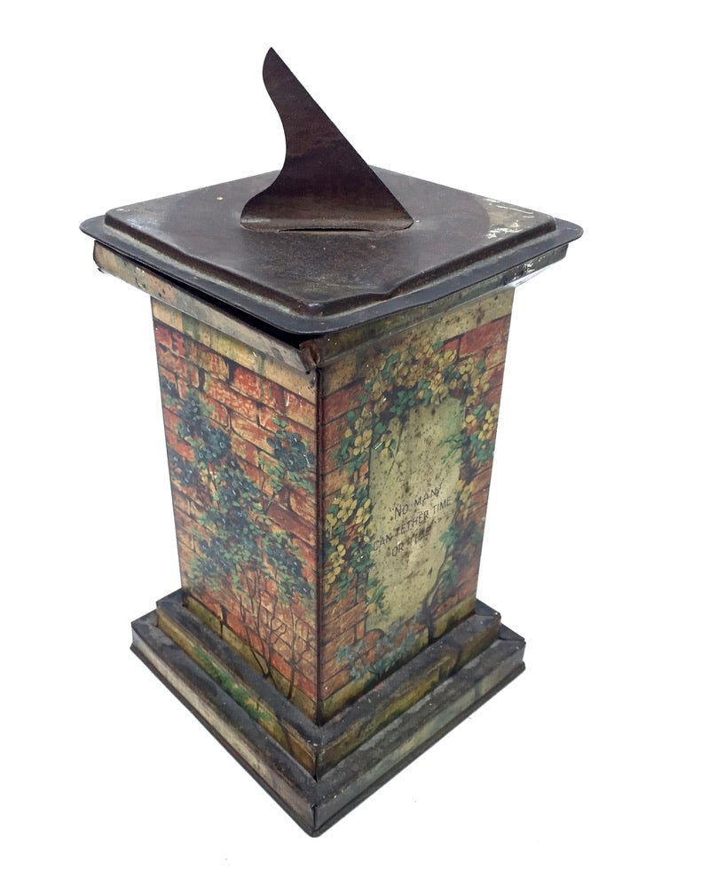 Antique Advertising - William Crawford & Sons Sundial Shaped Biscuit Tin c.1920