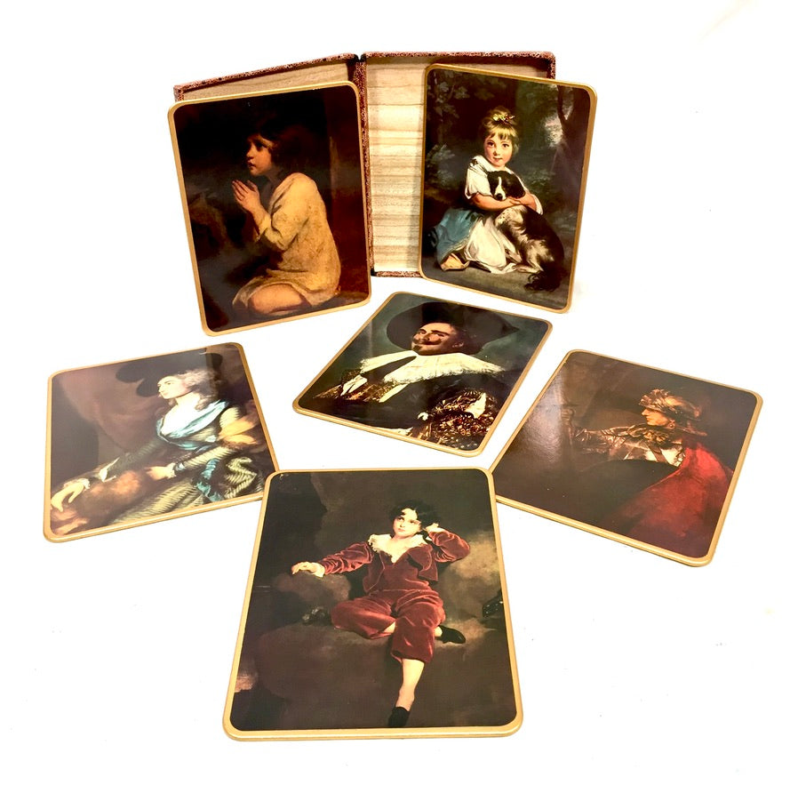 Vintage 1960s Complete Set of Win-El-Ware Table Mats Old Master Paintings In Box