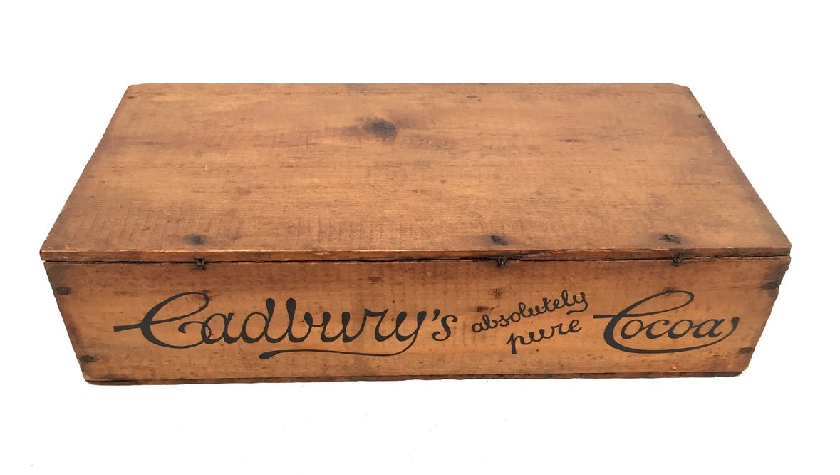 Antique Advertising - Cadbury's Chocolate Confectionery Wooden Shop Display Box