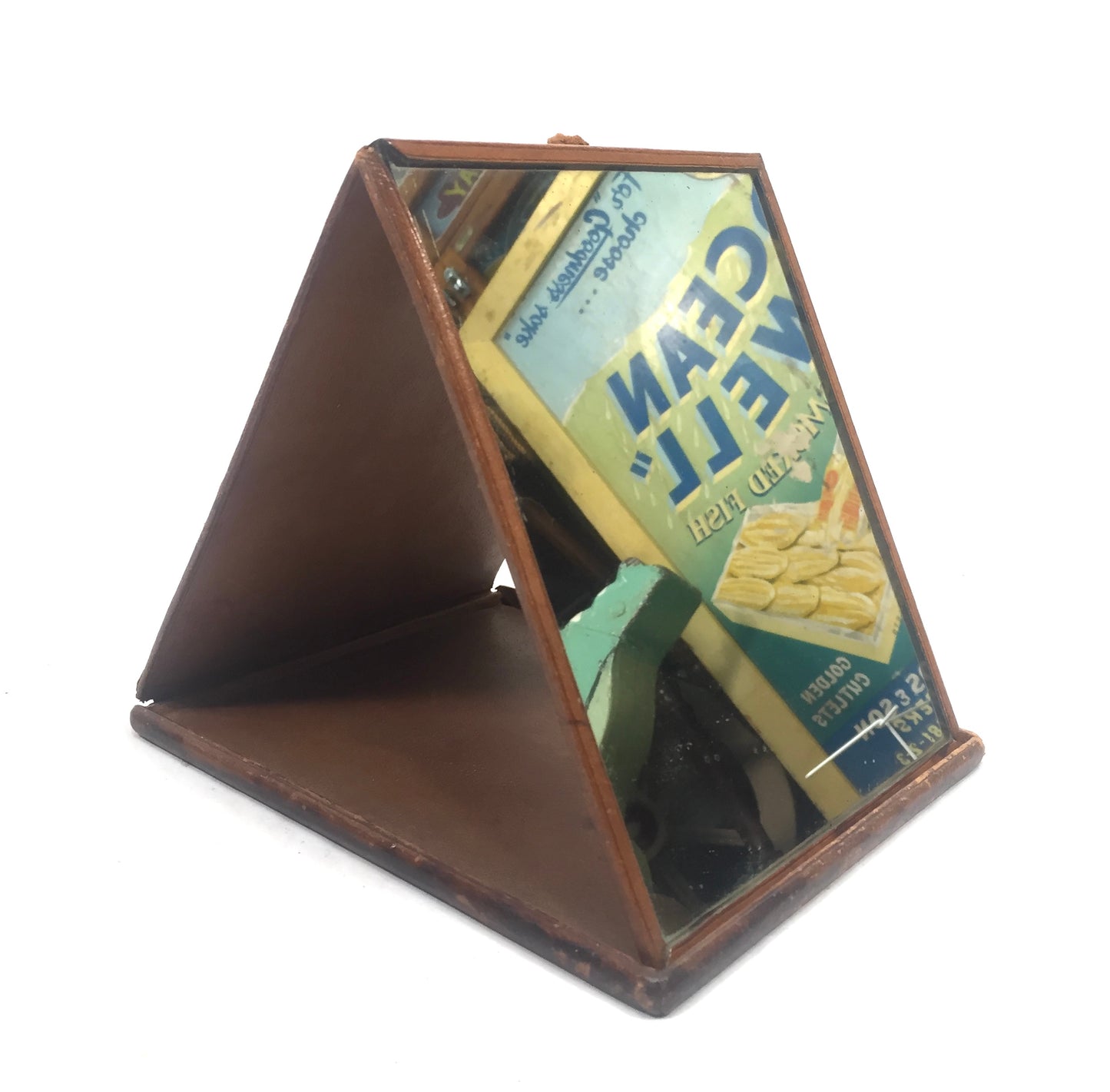 Antique 19th Century Folding Gentlemen' Campaign Mirror / Portable / Travel