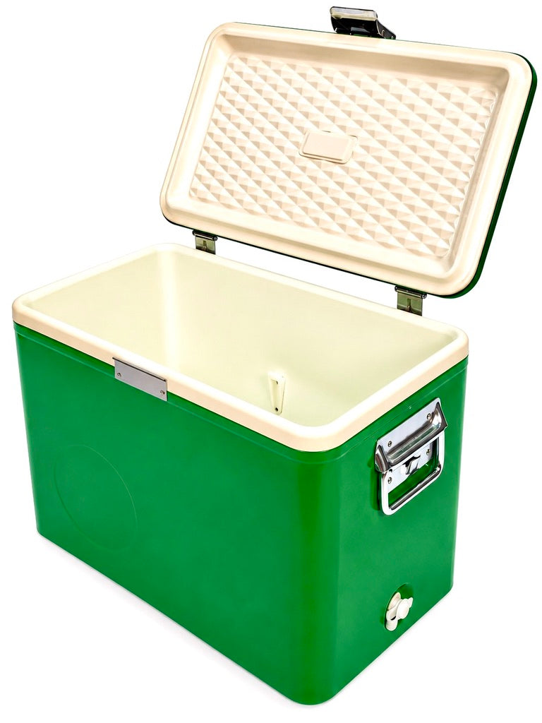 Vintage 1960s Retro Canada Dry Green Picnic Cooler Box in Original Cardboard Box