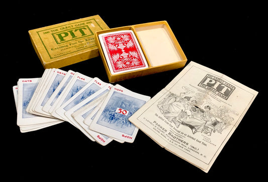 Antique Boxed Pit Trading Playing Card Game Playing Deck / Complete c.1910