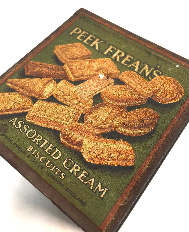 Antique Advertising - Peek Frean & Co Biscuit Tin Counter String Dispenser c1930