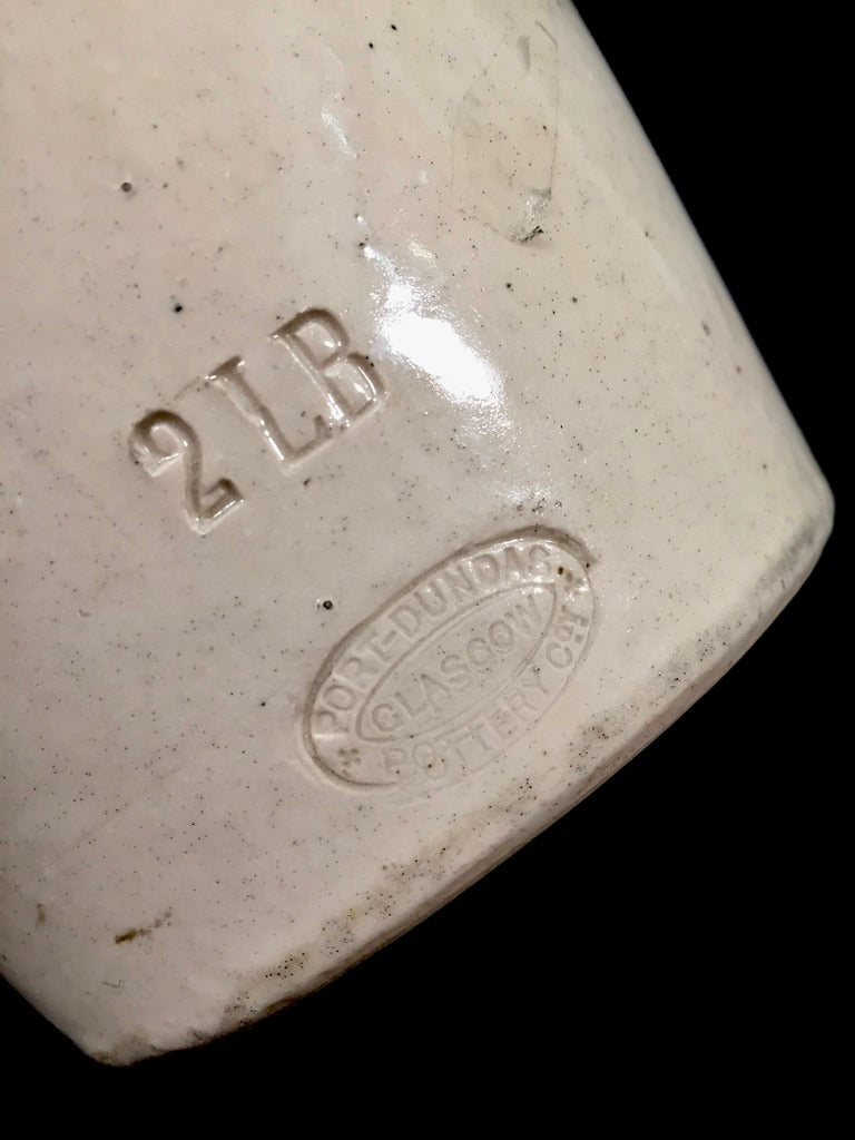Antique Advertising - Lipton Stoneware Butter Dairy Crock / Pot Utensil Holder
