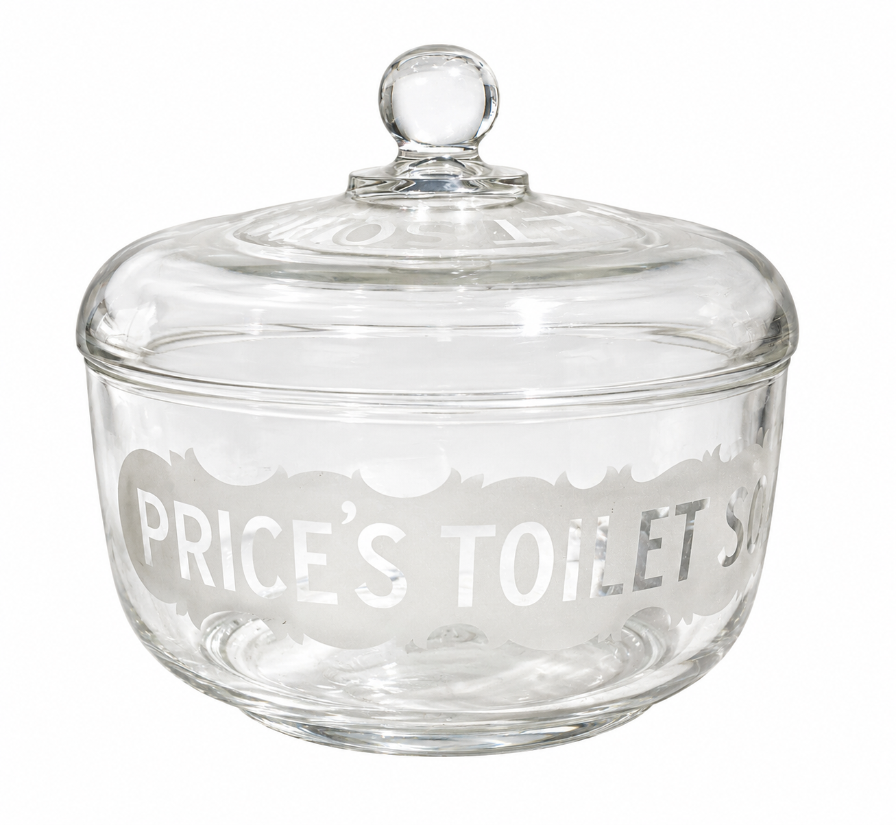 Antique Advertising - Edwardian Shop Display Glass Jar for Price's Toilet Soaps