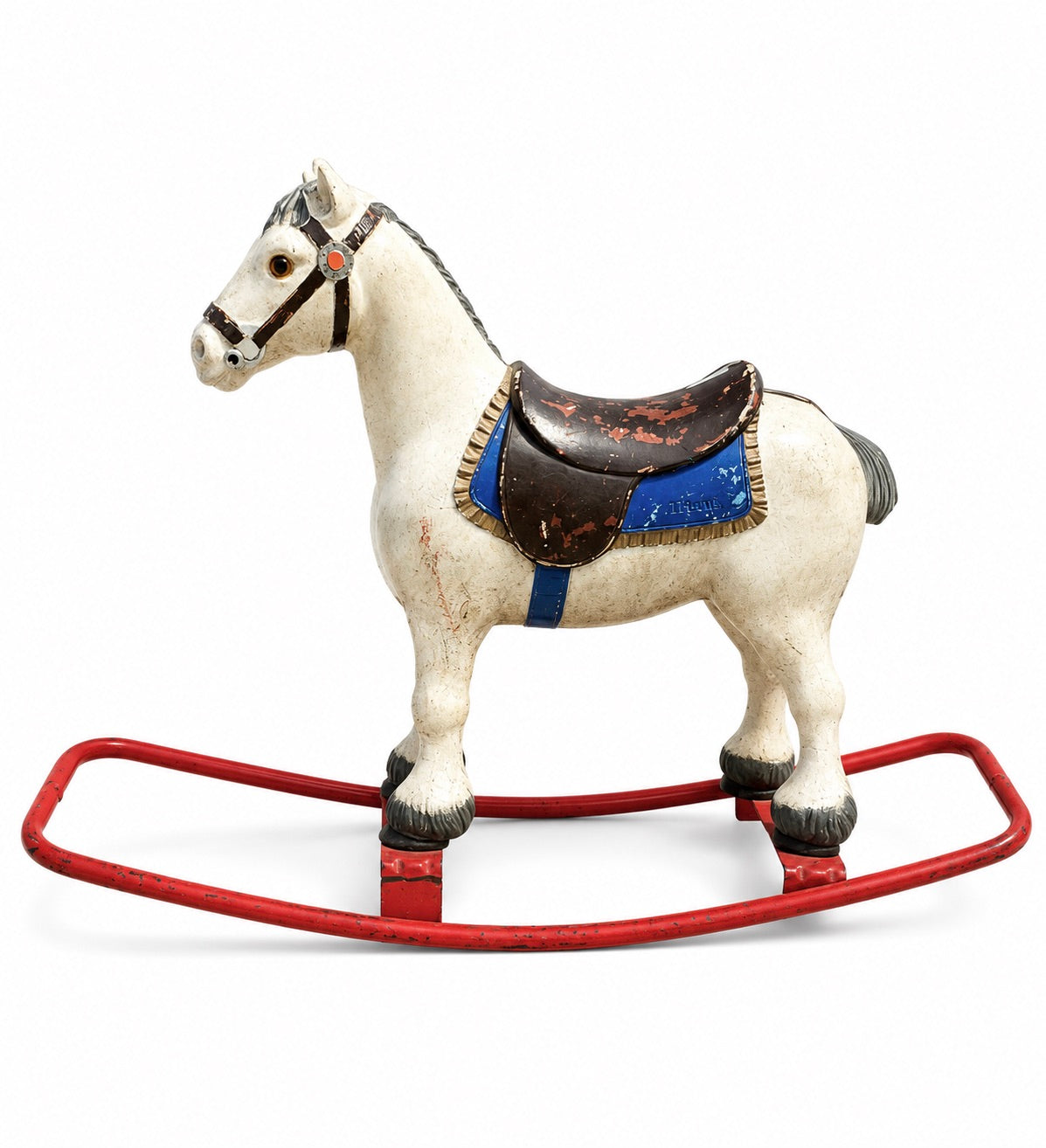 Vintage Toys - Tri-ang Children's Rocking Horse on Red Stand c.1950 / Antique