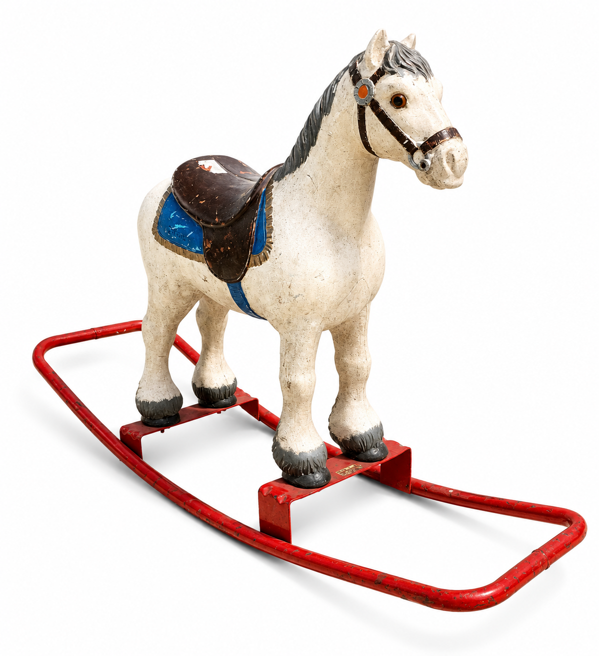 Vintage Toys - Tri-ang Children's Rocking Horse on Red Stand c.1950 / Antique