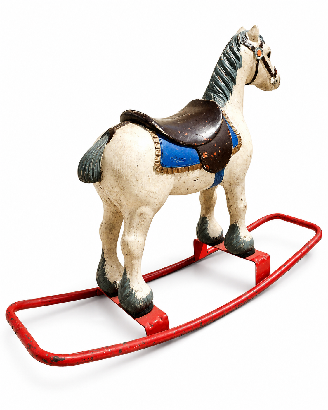 Vintage Toys - Tri-ang Children's Rocking Horse on Red Stand c.1950 / Antique