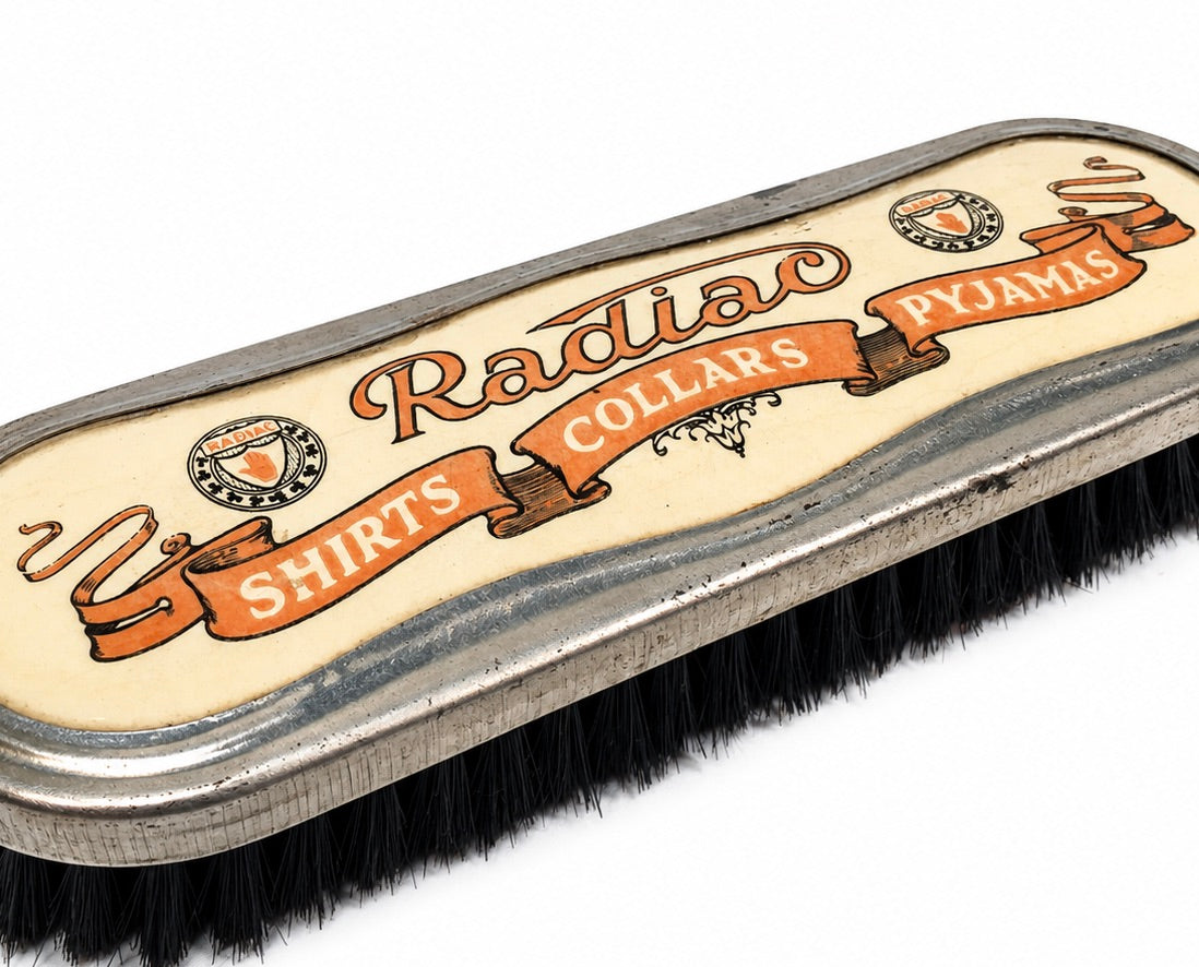 Antique Advertising Haberdashery Shop Clothes Brush Radiac Shirts Collars 1930s