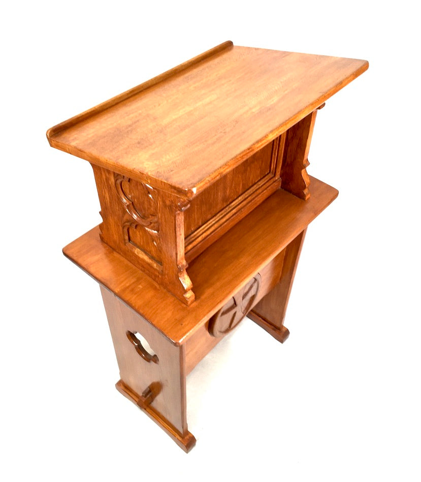 Antique Wooden Large Floor Standing Lectures Lectern / Book Stand / Church