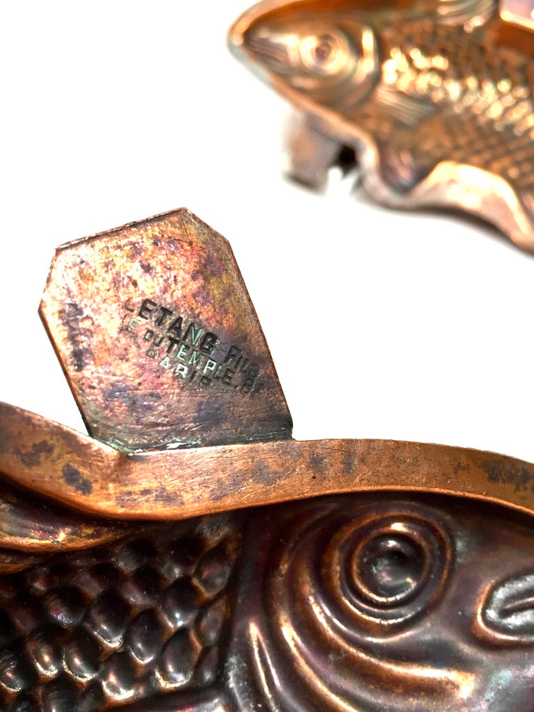 Antique Kitchenalia - French Copper Fish Chocolate Mould by Letang Fils c.1900