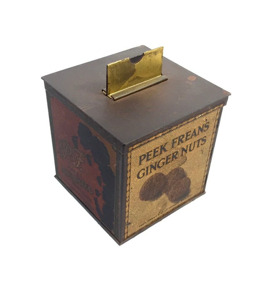 Antique Advertising - Peek Frean & Co Biscuit Tin Counter String Dispenser c1930