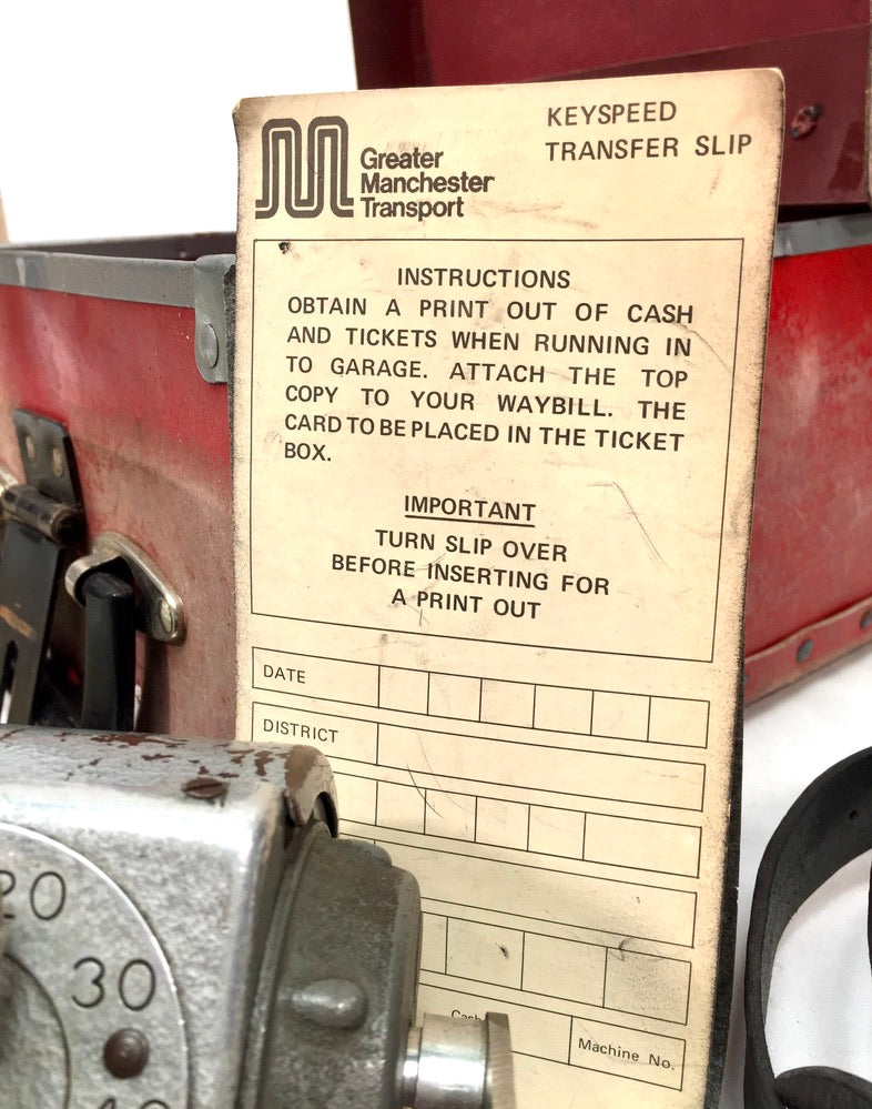 Antique Greater Manchester Transport Bus Conductors Ticket Machine in Case