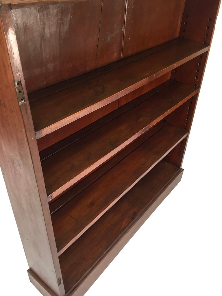 Antique Wooden Bookcase / Book Shelf Display Rack Freestanding c.1950 / Vintage