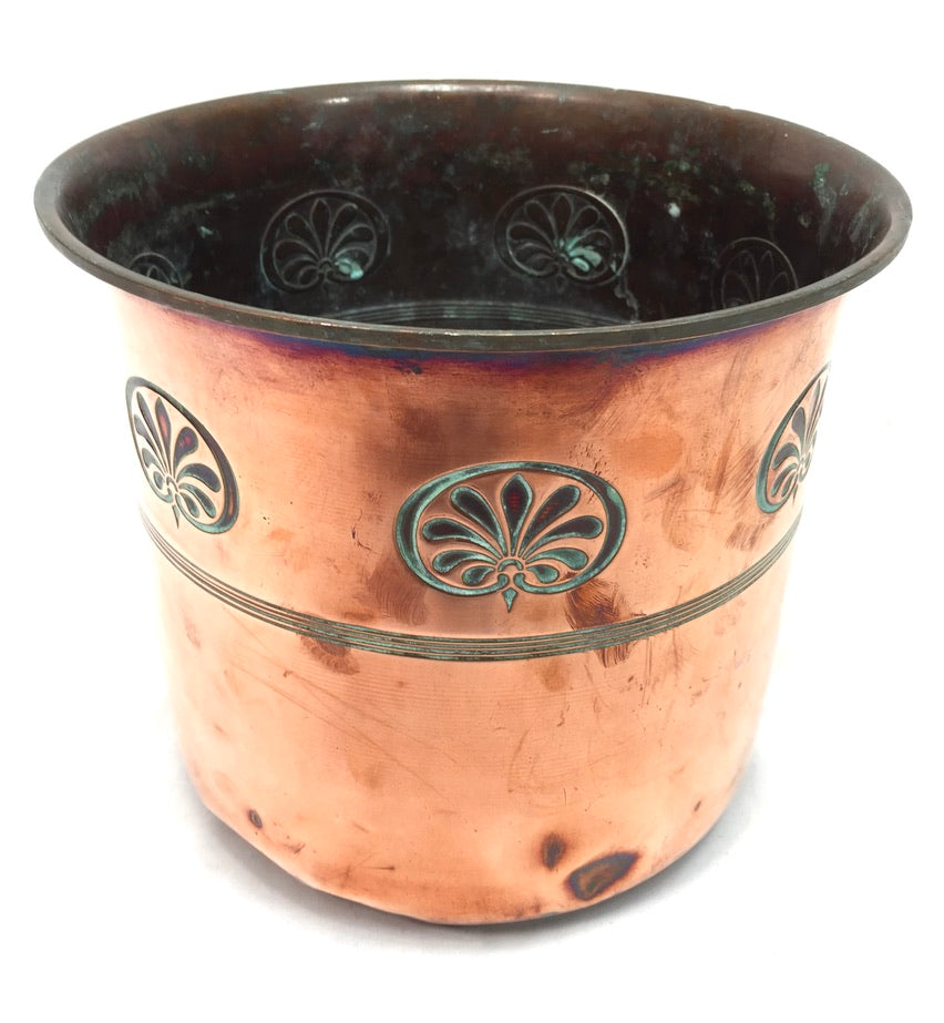 Antique Art Nouveau Copper Planter / Plant Pot / Jardiniere Arts & Crafts c.1900