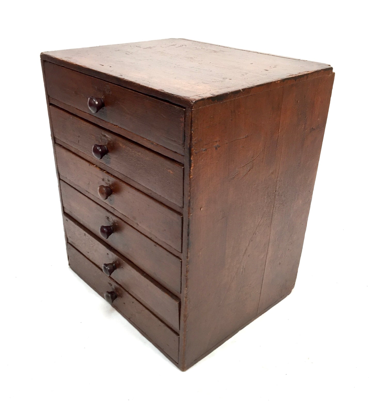 Antique Tabletop Wooden Chest of Collectors Drawers / Storage Box / Cabinet