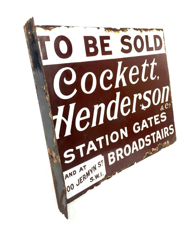Antique Advertising - Early 20th Century Enamel Sign for a London Estate Agents