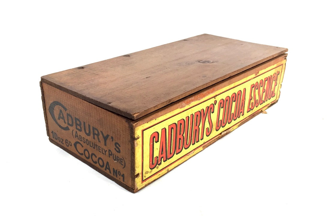 Antique Advertising - Cadbury's Chocolate Confectionery Wooden Shop Display Box