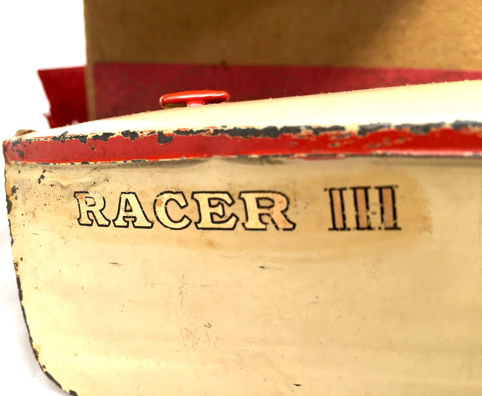 Antique Hornby Toy "Racer III" No.3 & Speedboat Tinplate Meccano Toy c.1930
