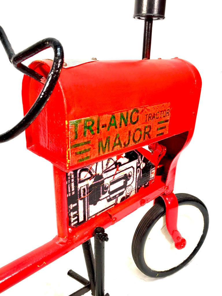 Vintage Toys - Tri-ang Major Pressed Steel Children's Red Pedal Tractor c.1960