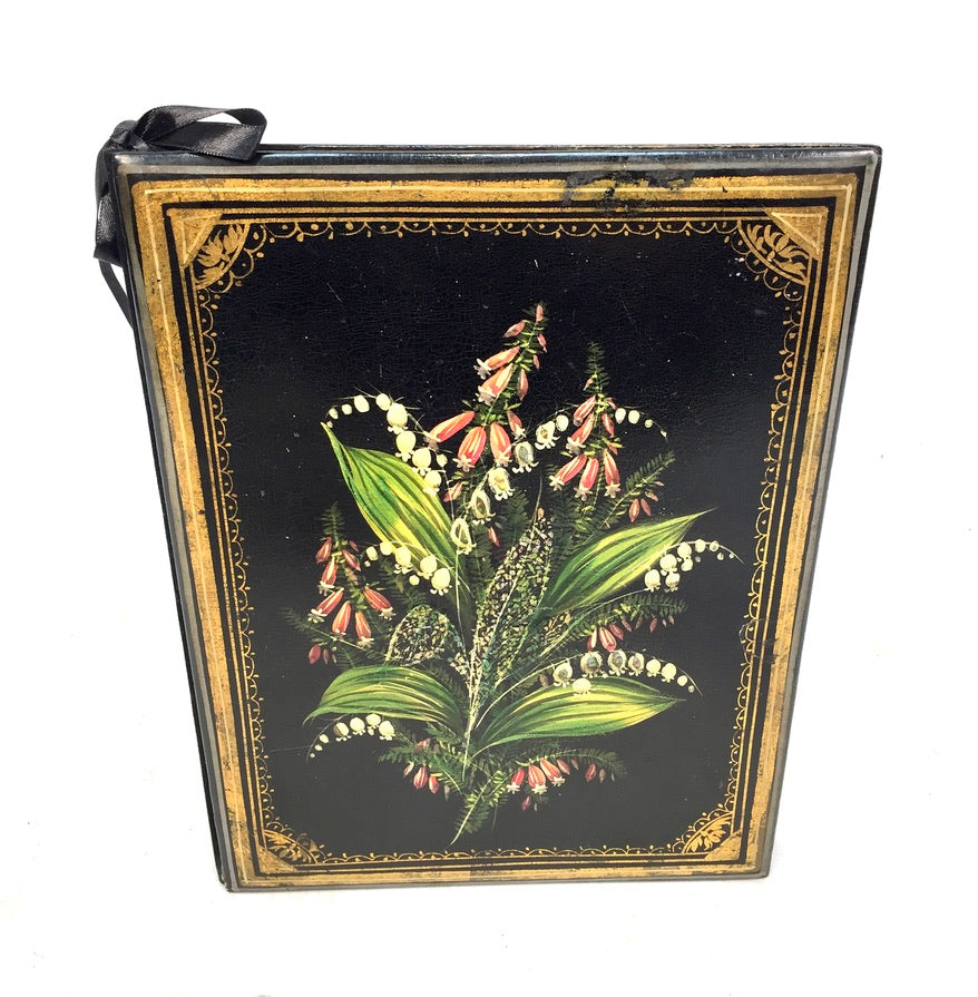 Antique 19th Century Victorian Papier Mache Blotter / Notepad Holder c.1890