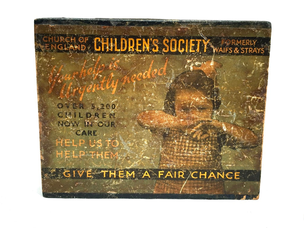 Antique Wooden Penny-A-Week Childrens Society Box / Collection / Offering c.1940