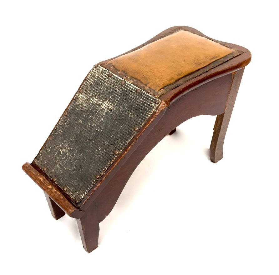 Antique Early 20th Century Wooden Shoe Shop Fitting Stool / Shine Seat c.1920