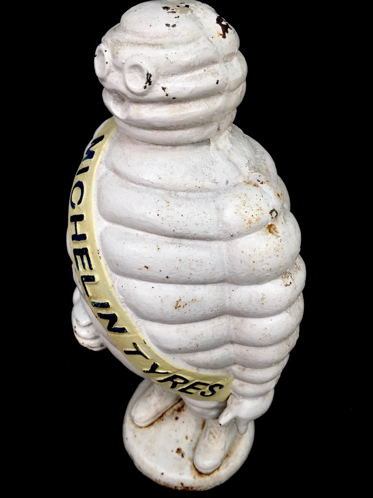 Antique Advertising 1940s Original Cast-iron Garage Michelin Man Bibendum Statue