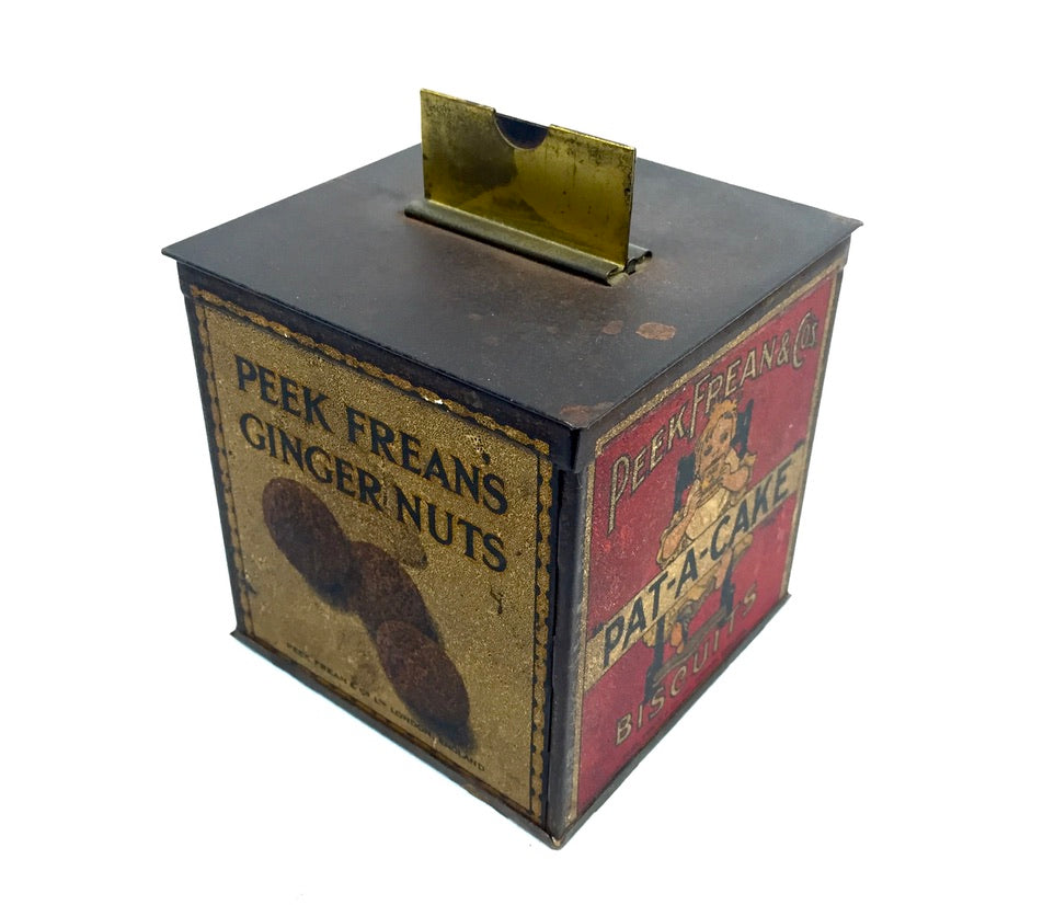 Antique Advertising - Peek Frean & Co Biscuit Tin Counter String Dispenser c1930