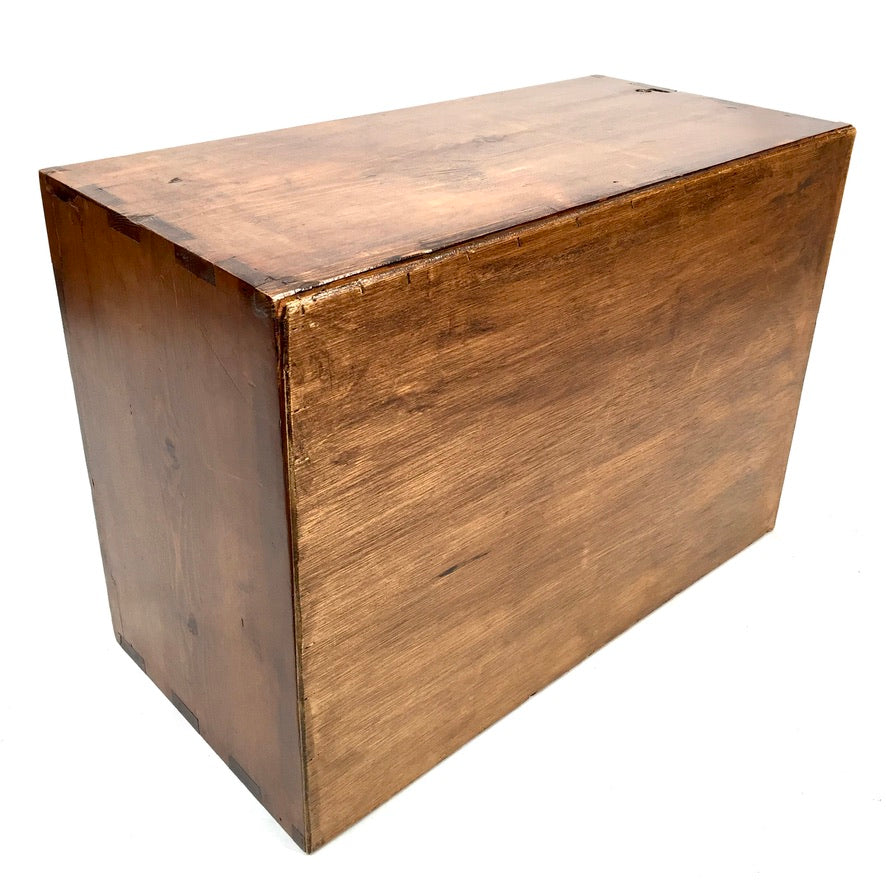 Antique Wooden Large Pine Tabletop Apothecary / Seed Merchant Drawers / Cabinet
