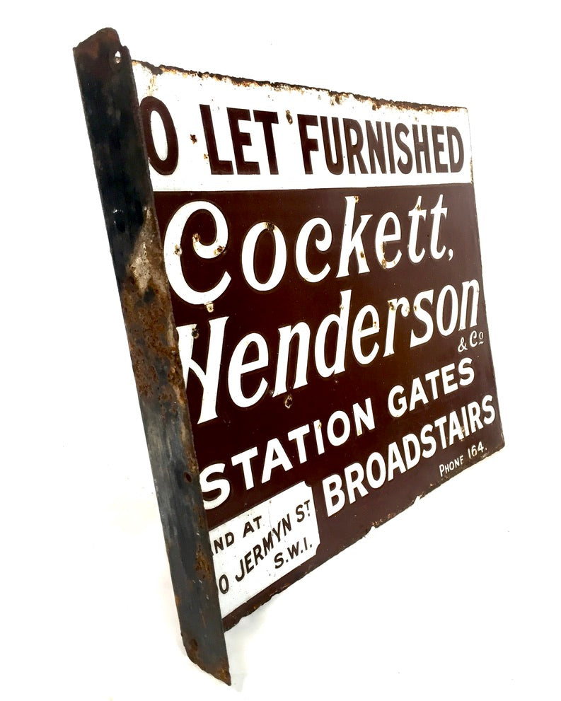 Antique Advertising - Early 20th Century Enamel Sign for a London Estate Agents