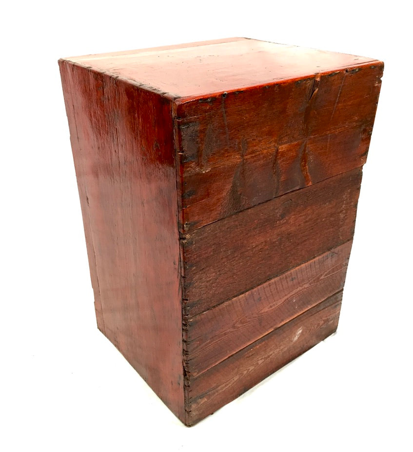Antique Tabletop Stained Wooden Chest of Specimen Collectors Drawers c.1930